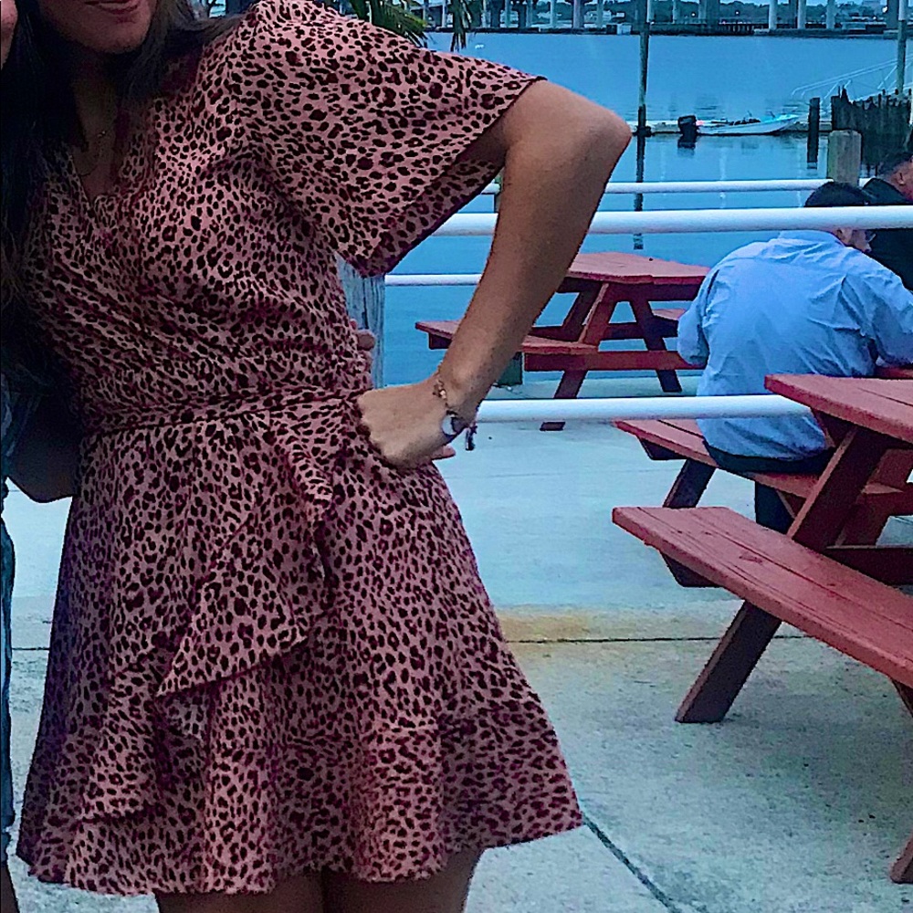 Cute, mini pink cheetah dress 🌸💐
